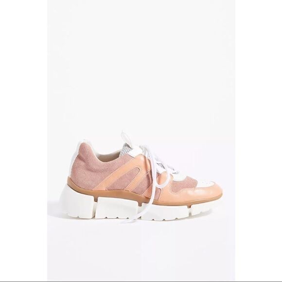 Anthropologie Shoes - NEW Anthropologie Riley Pink Platform Lift Cushioned Hiker Sneakers Tennis Shoes